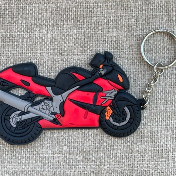 Other - Key Chain Heavy Bike Keys Holder Rubber Bike Red/Black Car Key Holder Keyring